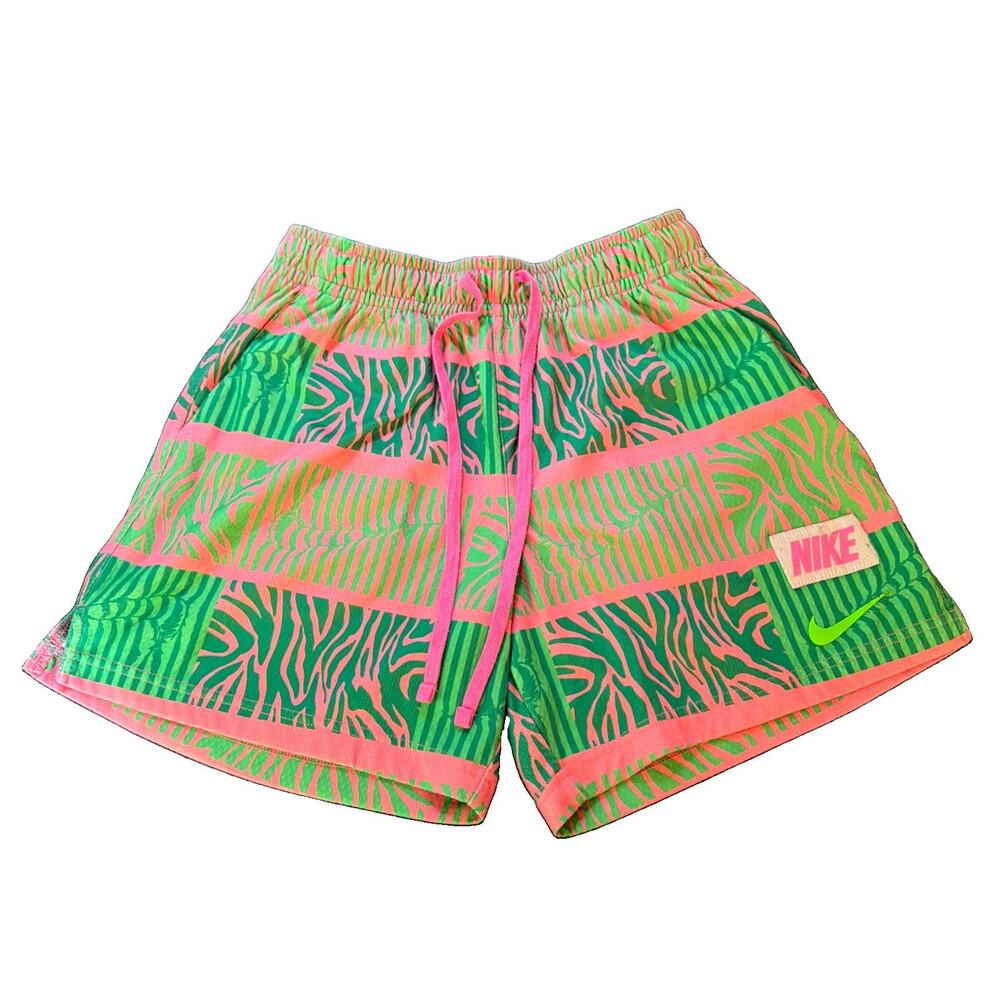 Nike Men's Small Multicolor Trippy Safari Zebra Basketball Mesh 5.5" Gym Shorts